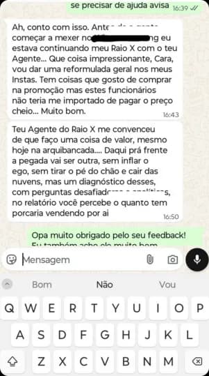 Depoimento de aluno